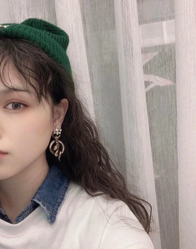 Retro Earrings Exaggerate The Temperament Of Court Snake Print