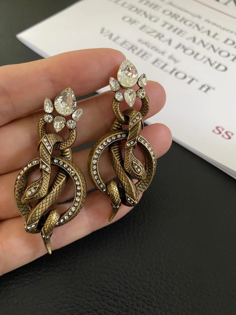 Retro Earrings Exaggerate The Temperament Of Court Snake Print