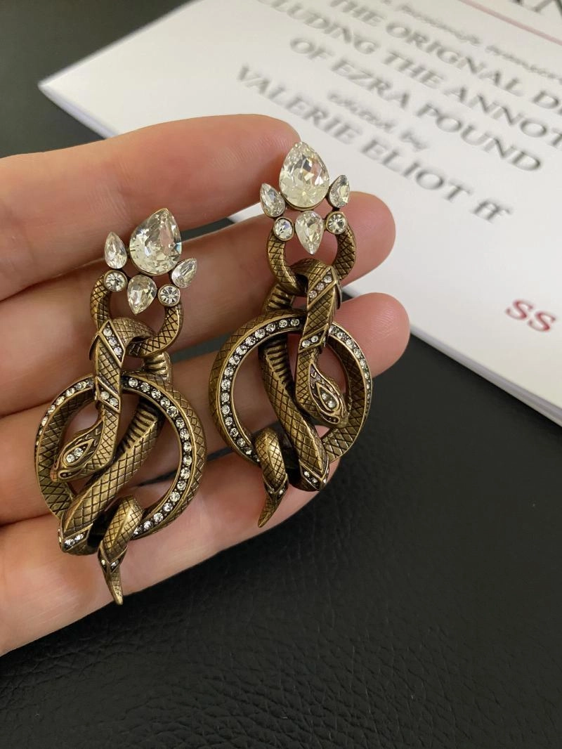 Retro Earrings Exaggerate The Temperament Of Court Snake Print