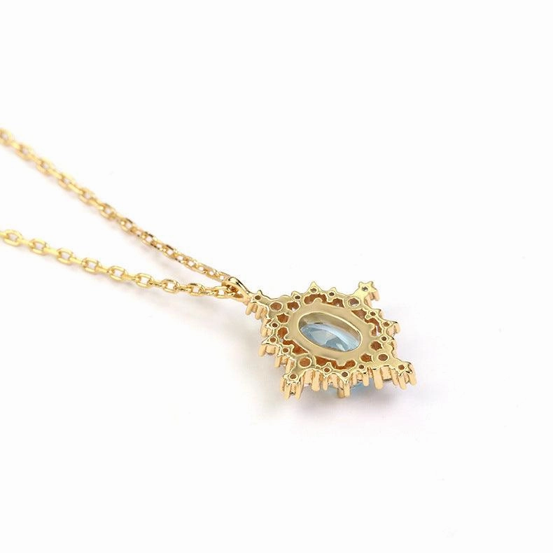 Retro Natural Sky Blue Necklace