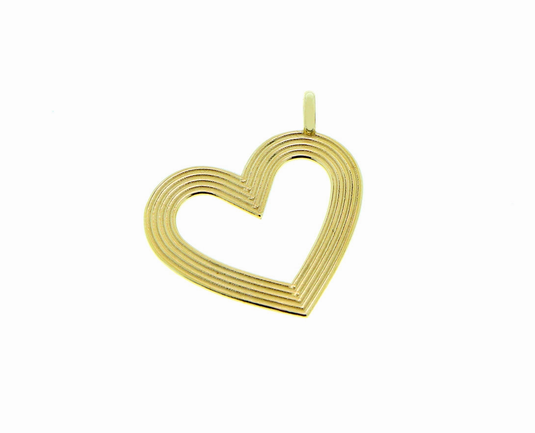 Retro style yellow 9K letter pendants