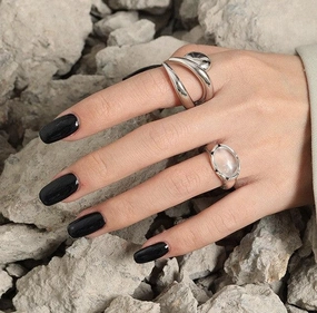 Retro Vintage  Micro Set Crystal Ring 