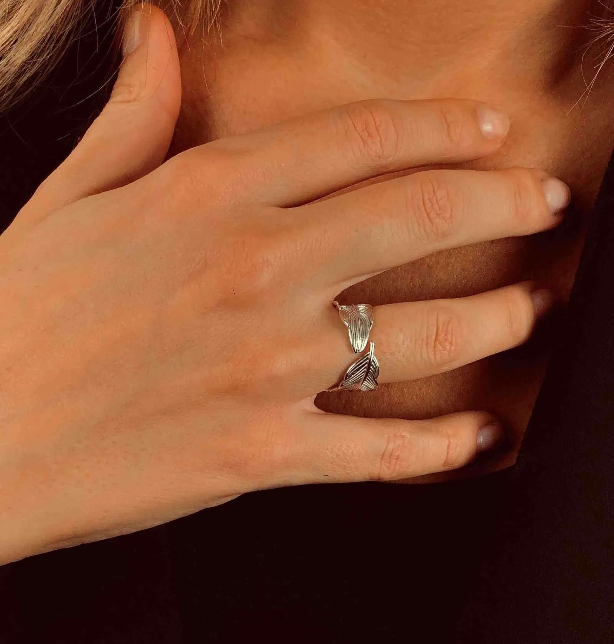Rhodium plated 925 silver ring