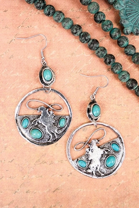 Ride Em' Cowboy Earrings texture-rose-gold  