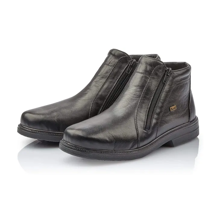 Rieker Schuhe 33160-00 Schwarzer Reißverschluss-Stiefel