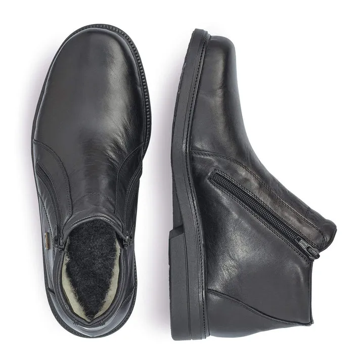 Rieker Schuhe 33160-00 Schwarzer Reißverschluss-Stiefel