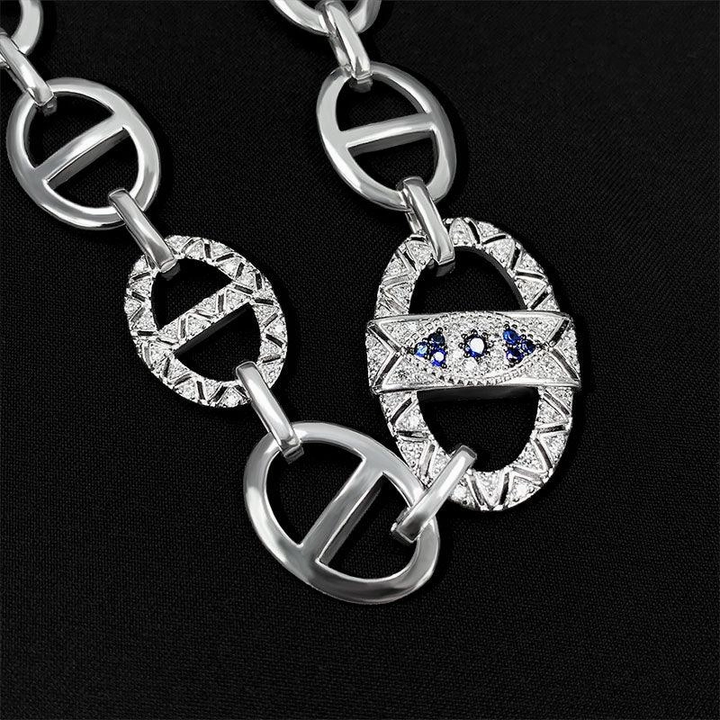 Ring Buckle Hollow Collar Chain Necklace