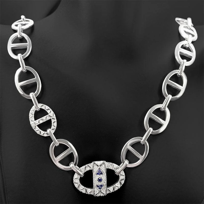 Ring Buckle Hollow Collar Chain Necklace