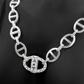 Ring Buckle Hollow Collar Chain Necklace 