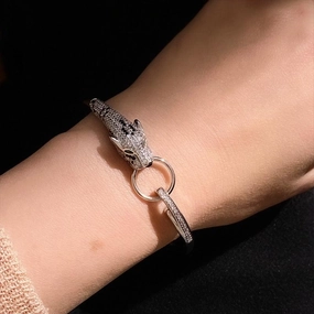 Ring Leopard Diamond Rose Gold Bracelet 
