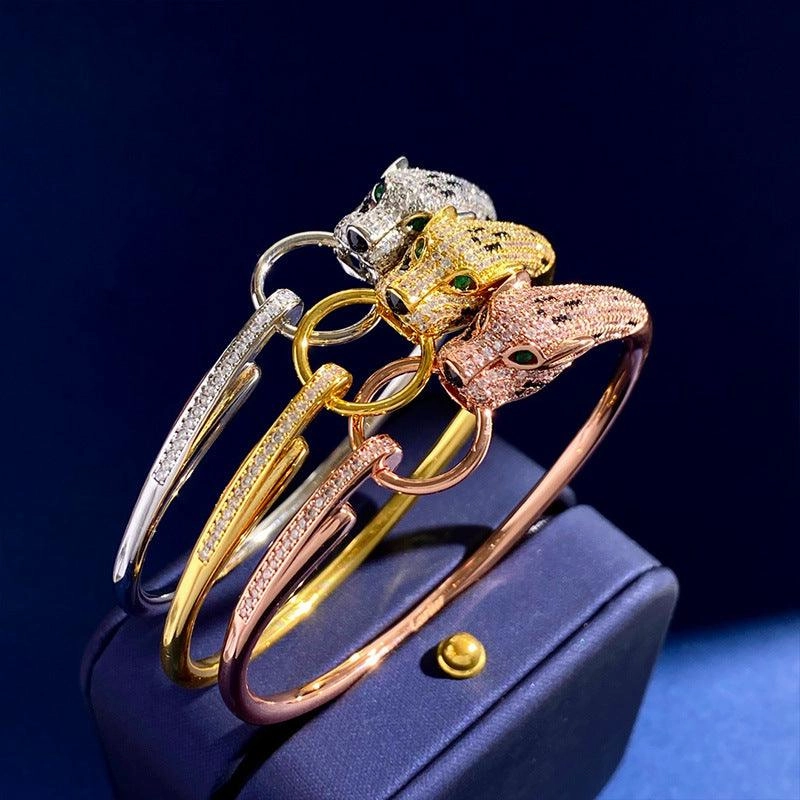 Ring Leopard Diamond Rose Gold Bracelet