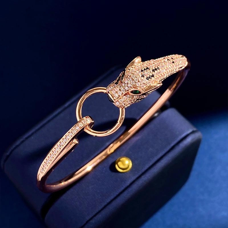 Ring Leopard Diamond Rose Gold Bracelet