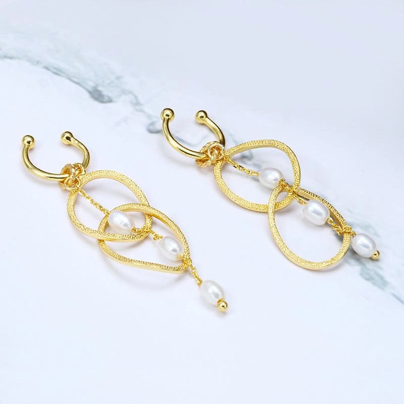 Ring Pearl Ear Clip Without Ear Hole