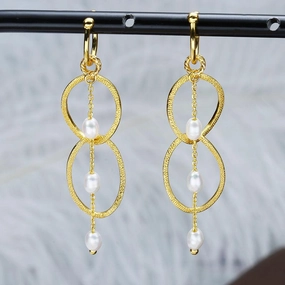 Ring Pearl Ear Clip Without Ear Hole 