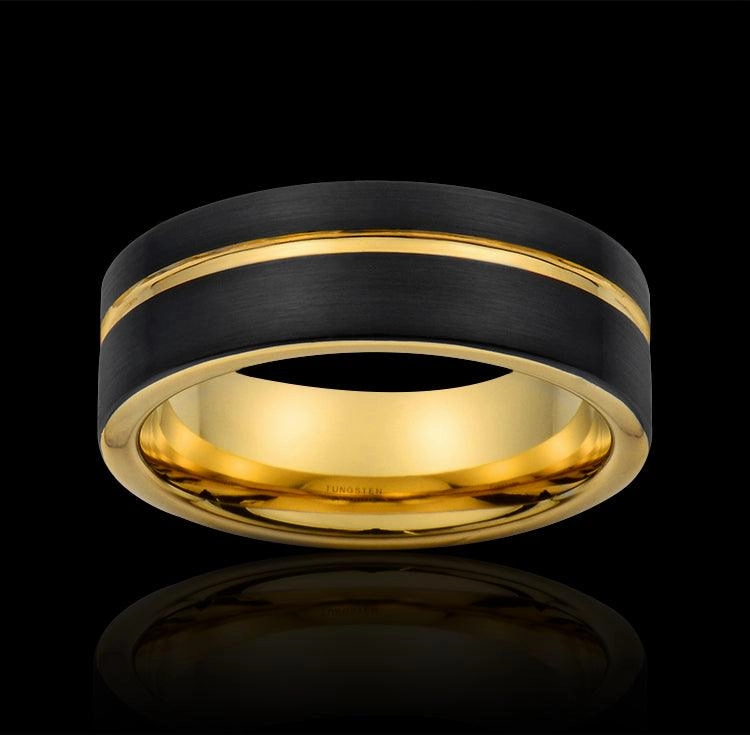Ring Tide Tungsten Gold Jewelry Ring 