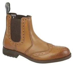 Roamers Chelsea Boots mit Lederobermaterial und Brogue-Details