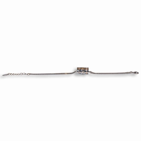Rochas Ladies Bracelet Silver Color Double Chain Round Design fashion-jewelry  