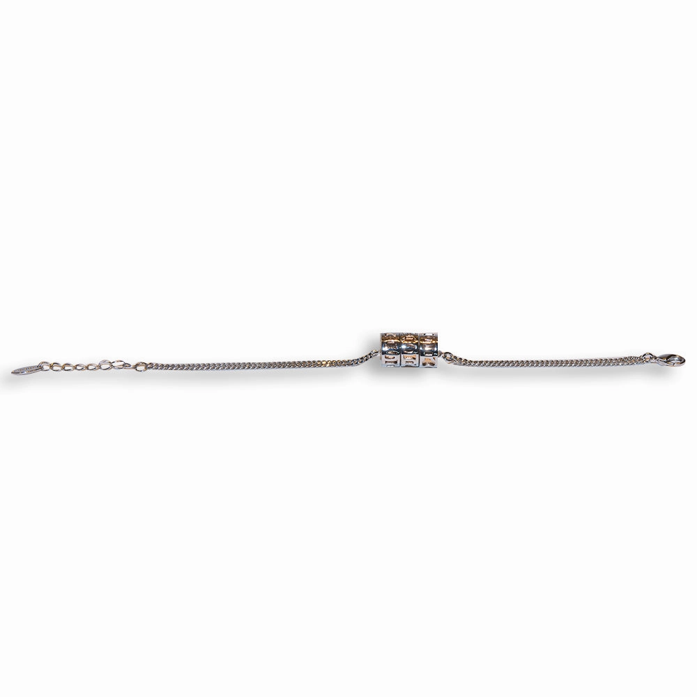 Rochas Ladies Bracelet Silver Color Double Chain Round Design fashion-jewelry  