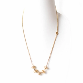 Rochas Ladies Fashion Accessories Necklace Gold With Round Pendant With Stone fashion-jewelry  
