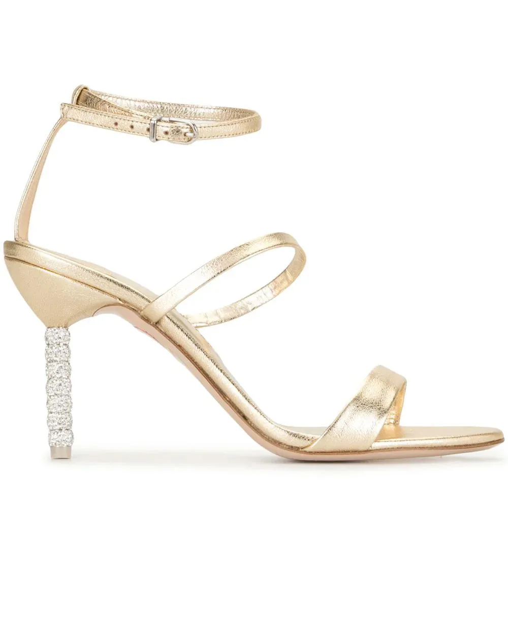 Rosalind Crystal Mittellanger Sandel in Champagner