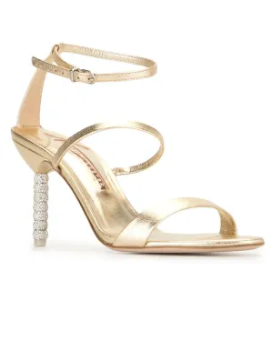Rosalind Crystal Mittellanger Sandel in Champagner