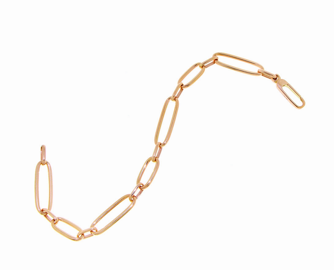 Rose gold chain bracelet