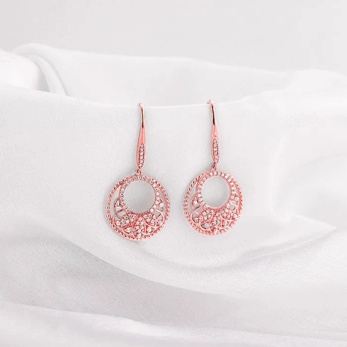 Rose Gold Crescent Affair Earrings
