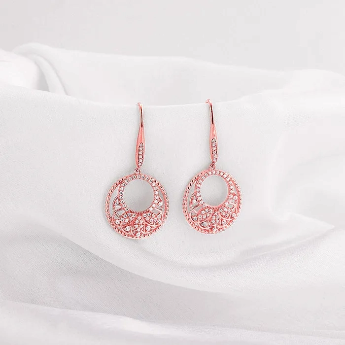 Rose Gold Crescent Affair Earrings