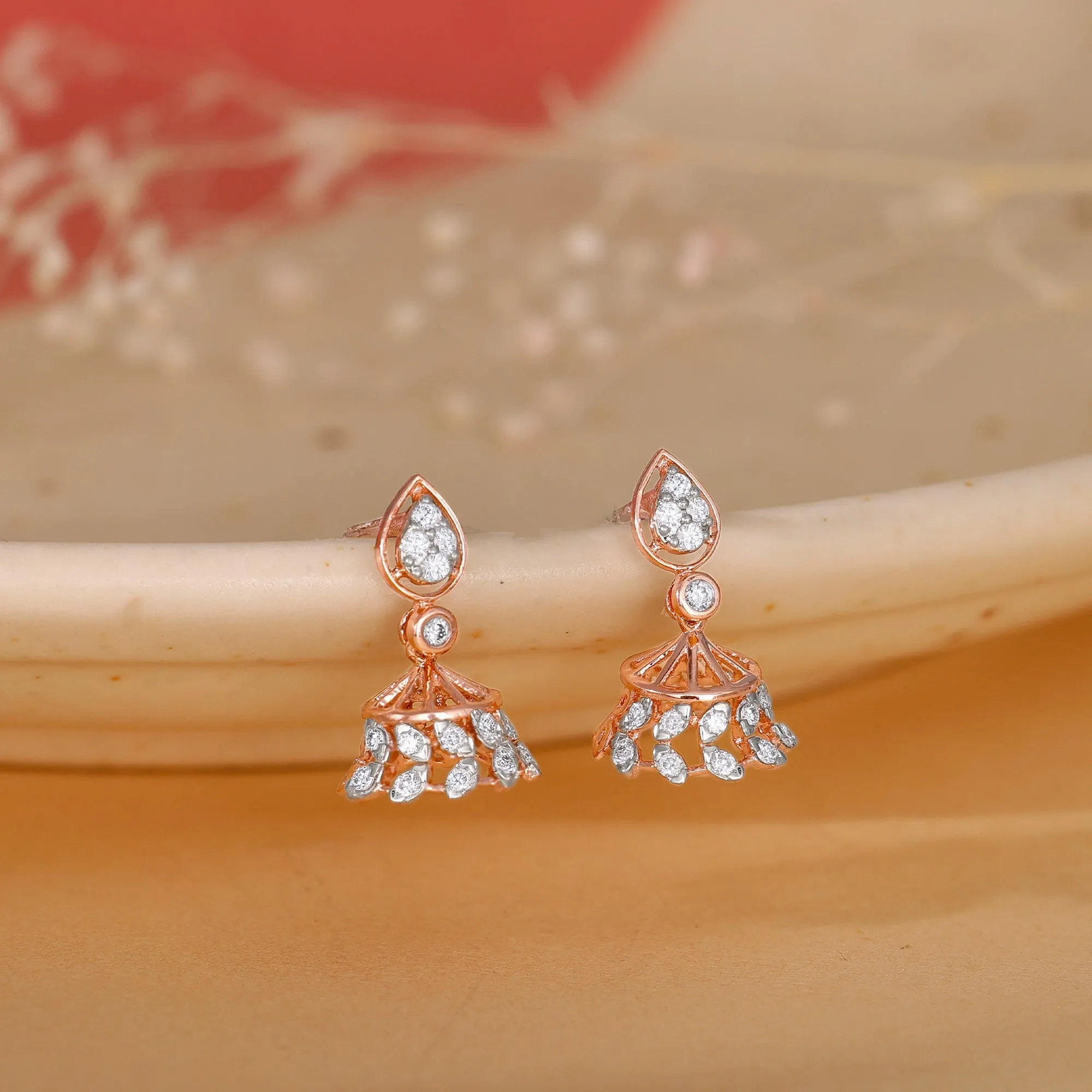Rose Gold Luma Diamond Jhumki