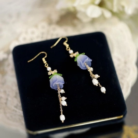 Rose Versatile Earrings Tassel High End Feeling 