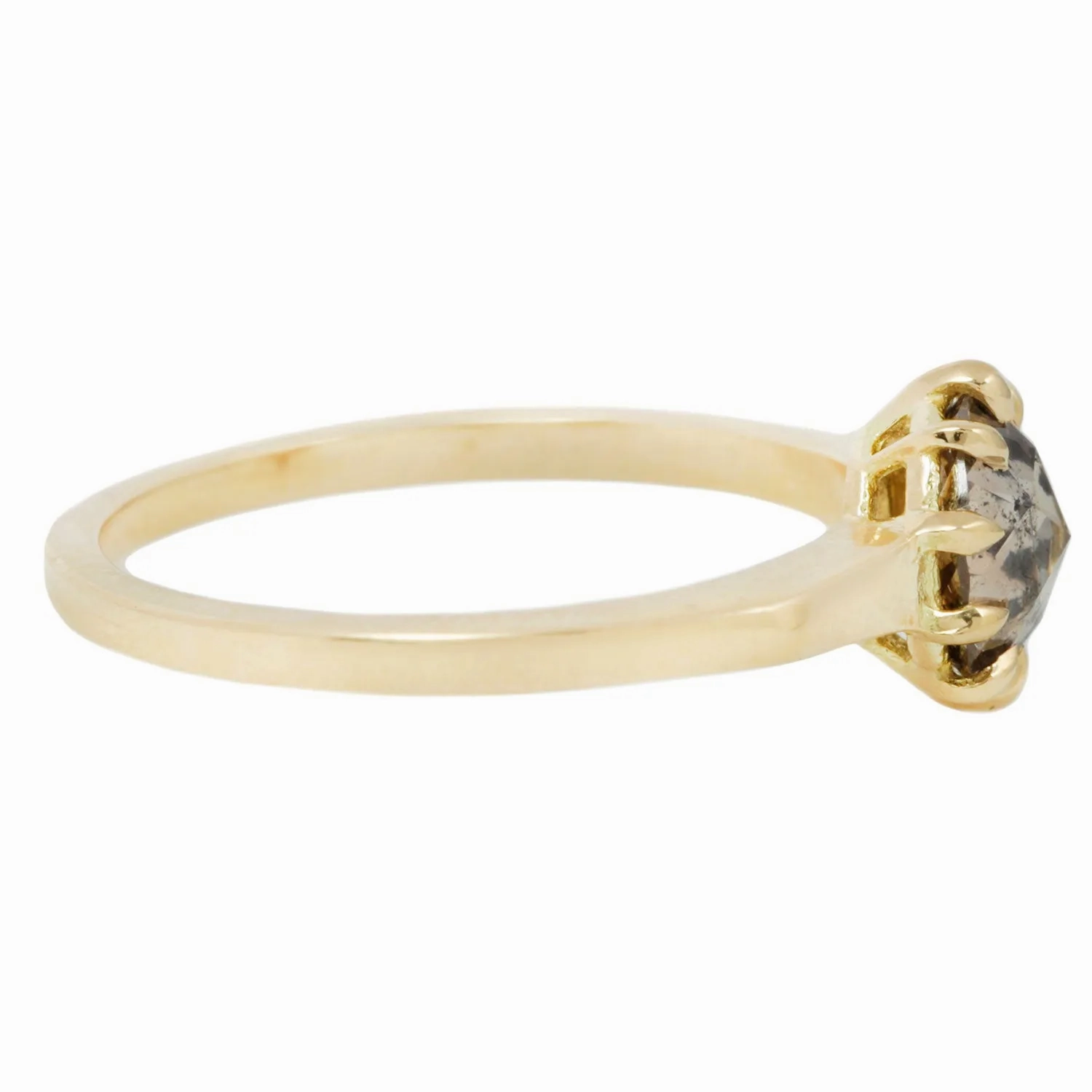Roses &amp; Cognac Solitaire Ring