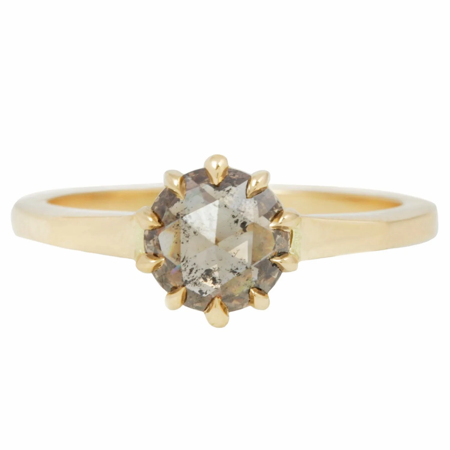 Roses &amp; Cognac Solitaire Ring