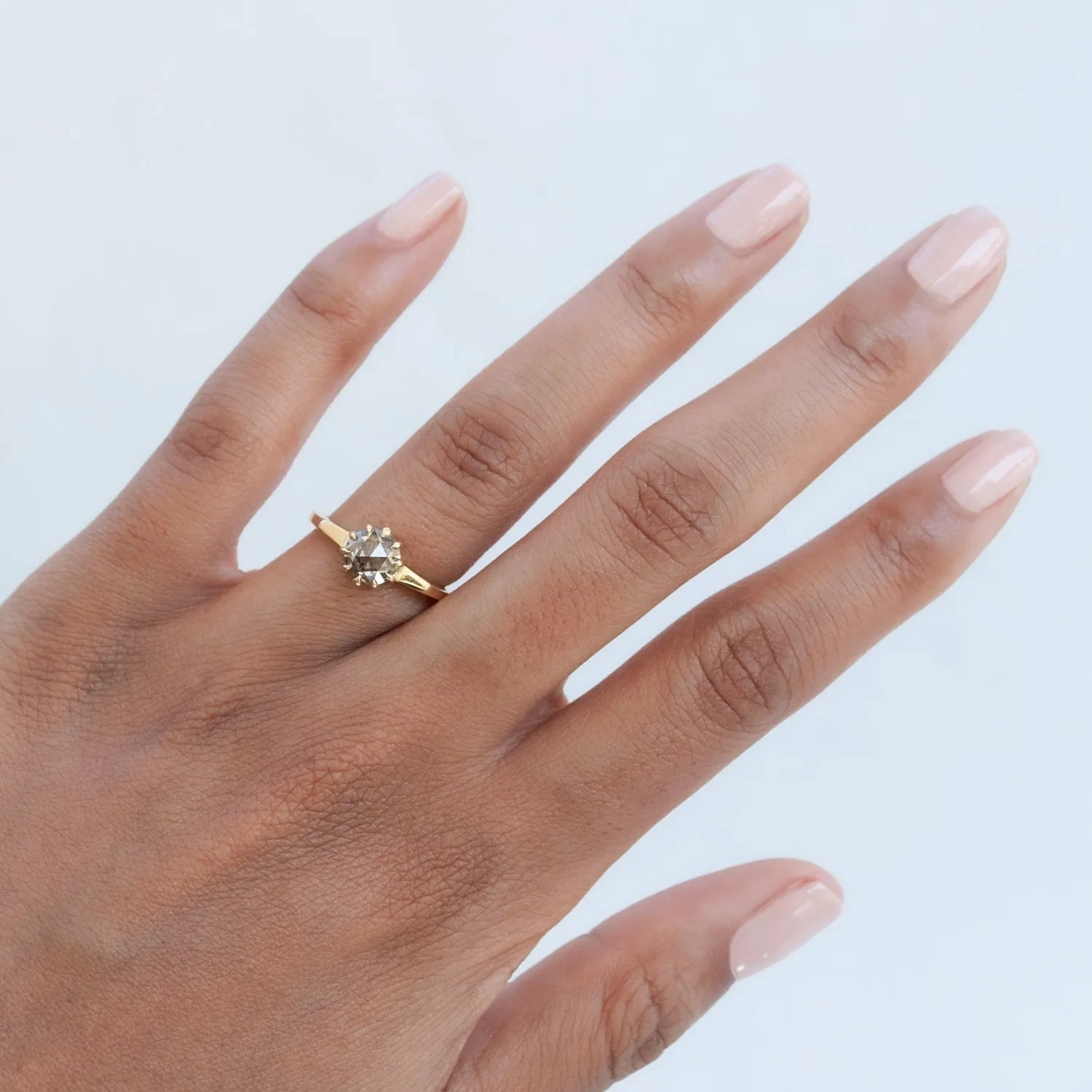 Roses &amp; Cognac Solitaire Ring