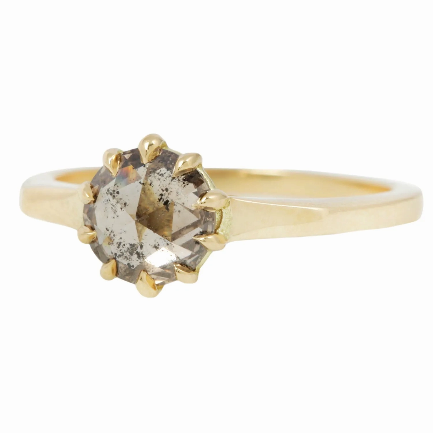 Roses &amp; Cognac Solitaire Ring