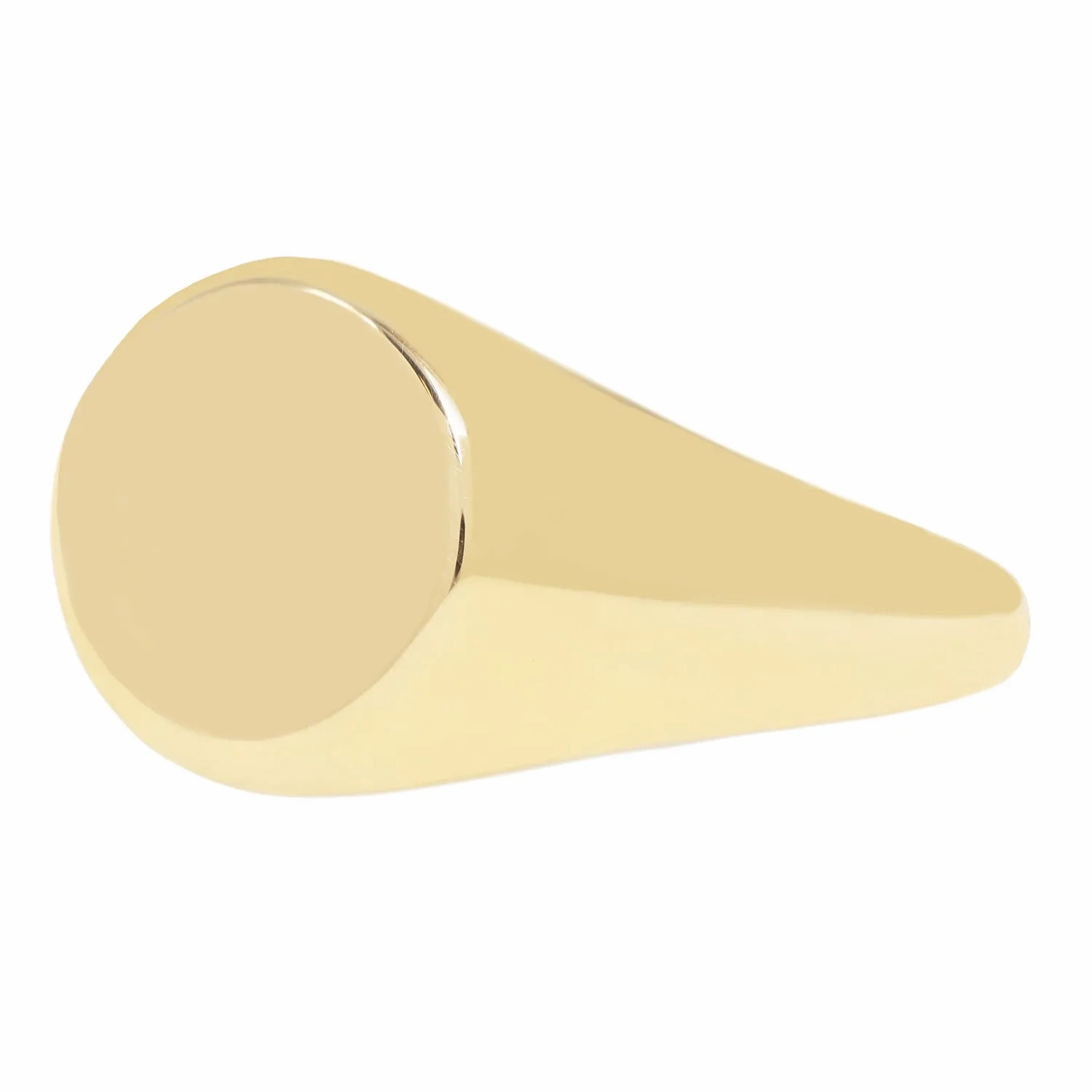 Round Gold Signet Ring