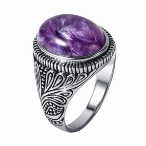 Royal Charoite Mens Ring 