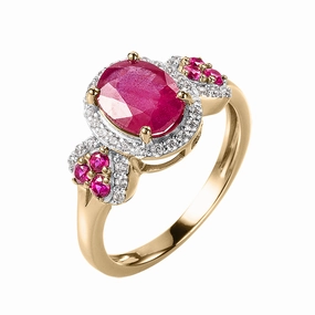 Ruby Romance Ring hand-chain-bracelet  