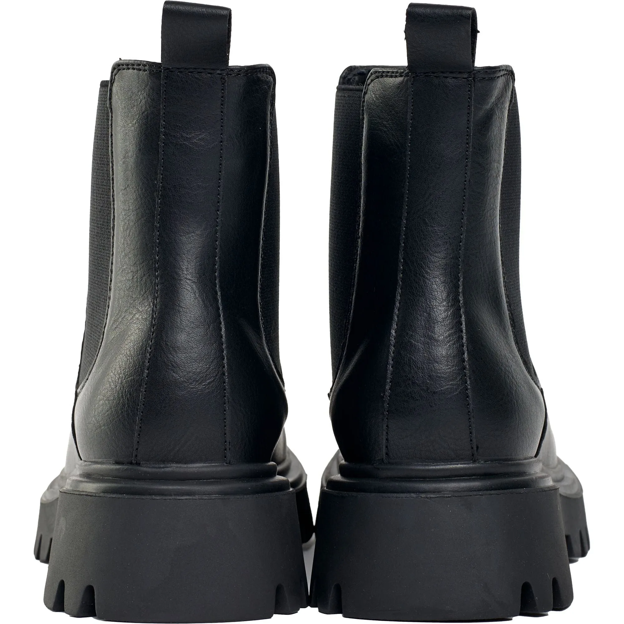 Russ Damen Vegan-Leder Chelsea Boots | Schwarz