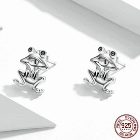 S925 Earrings European And American Popular Temperament Split Animal Earrings 
