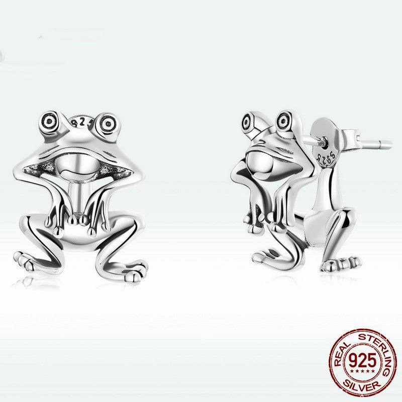 S925 Earrings European And American Popular Temperament Split Animal Earrings