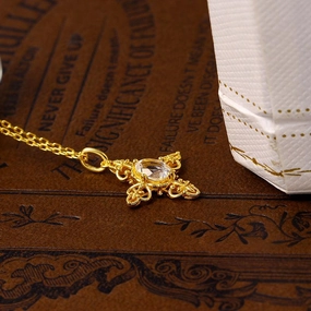 S925 Silver Gilded Pendant Retro European Style  Wind 