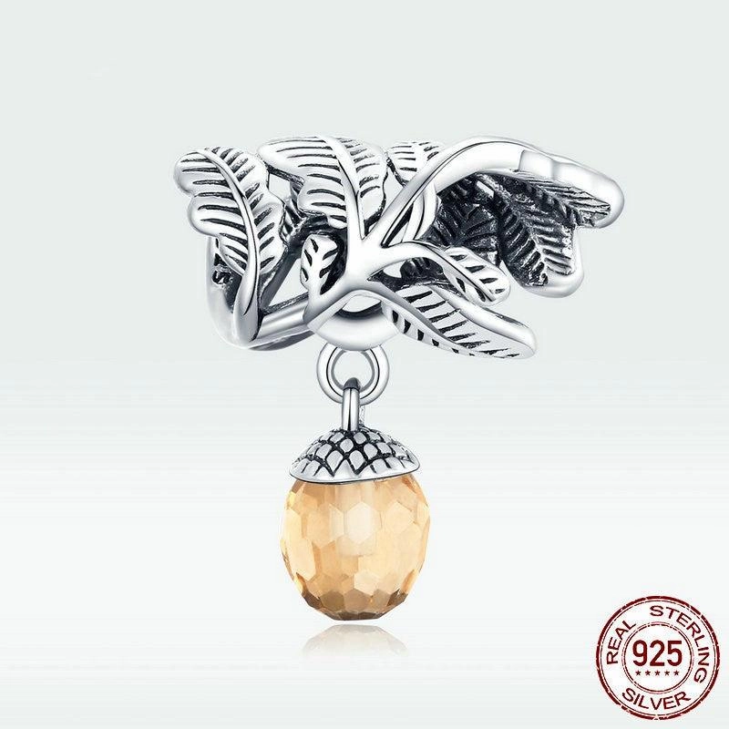 S925 Silver Pine Nut Bracelet Beads 