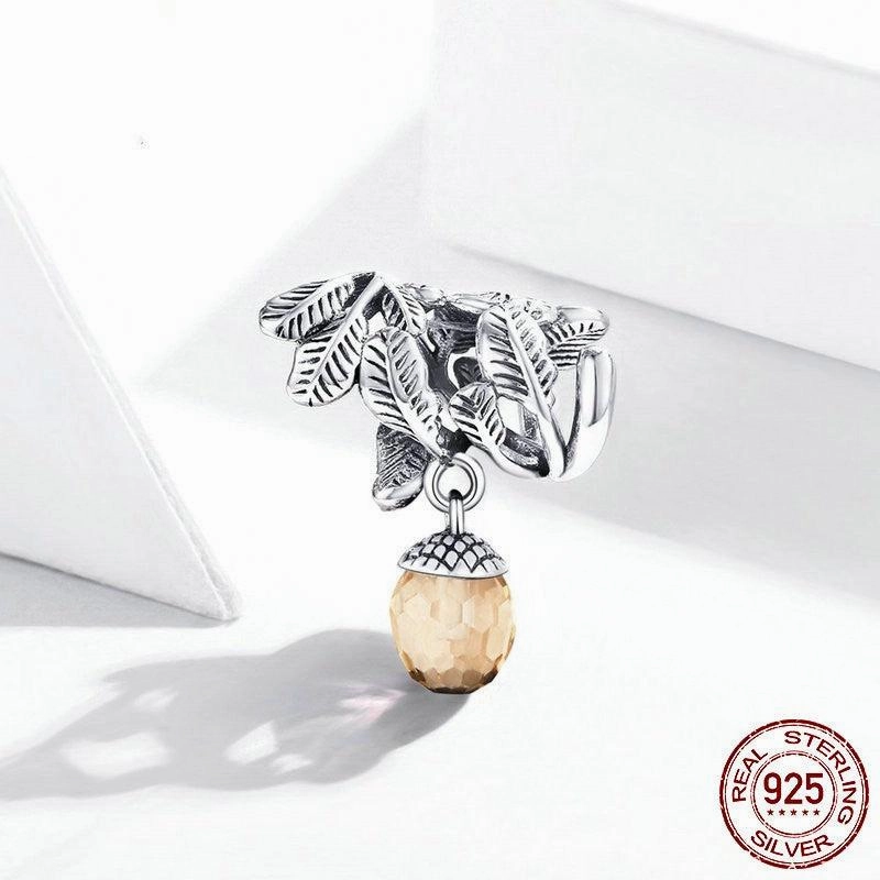 S925 Silver Pine Nut Bracelet Beads
