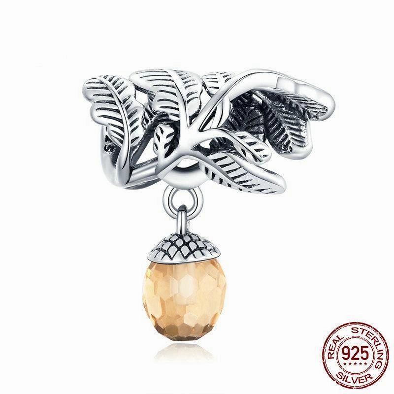 S925 Silver Pine Nut Bracelet Beads