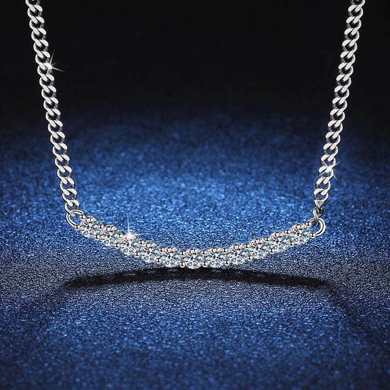 S925 Sterling Silver 2.2 Carat Sandwich Necklace