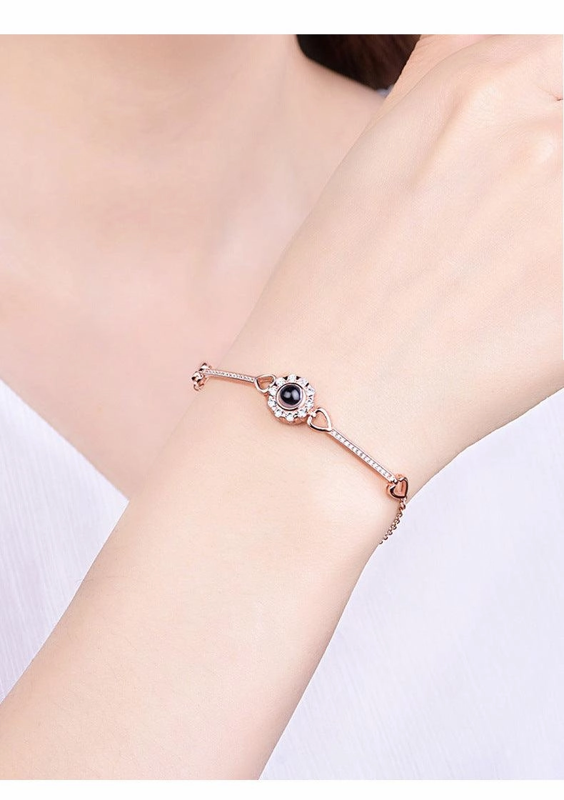 S925 Sterling Silver Angel's Eye Bracelet
