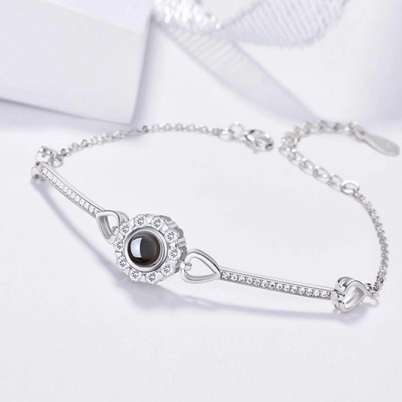 S925 Sterling Silver Angel's Eye Bracelet
