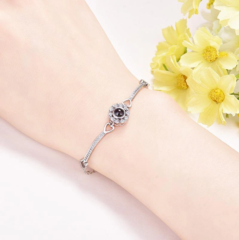 S925 Sterling Silver Angel's Eye Bracelet