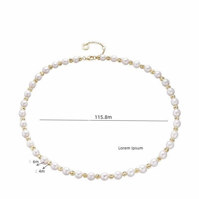 S925 Sterling Silver Baroque Pearl Necklace Female