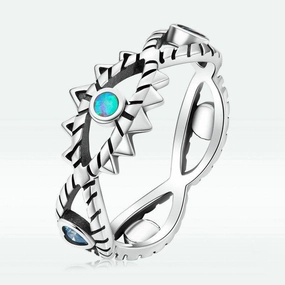 S925 Sterling Silver Devil's Eye Ring 